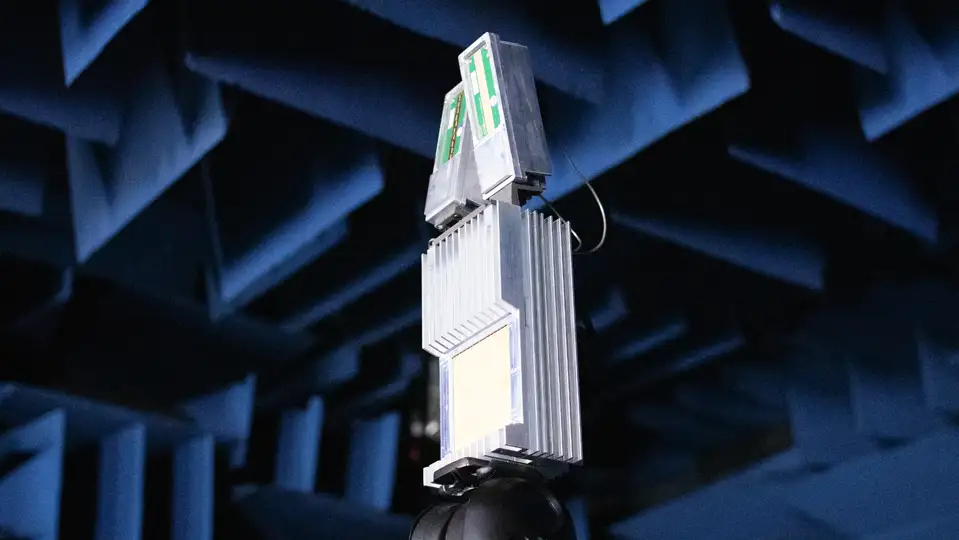 a Ubiquitous staring radar in Plextek's specially design anechoic chamber.